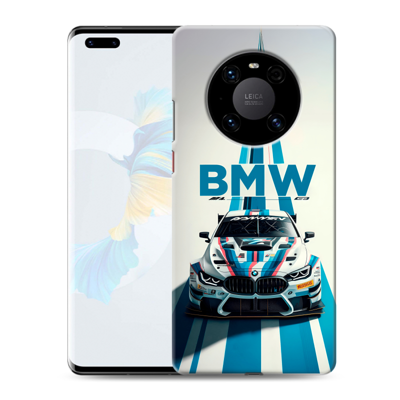 Силиконовый противоударный чехол на Huawei Mate 40 Pro с принтом БМВ BMW Силиконовый противоударный чехол на Huawei Mate 40 Pro с принтом БМВ BMW