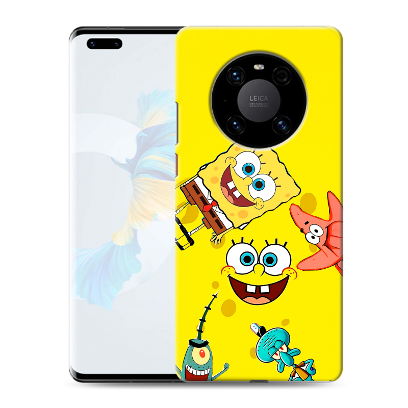Пластиковый чехол на Huawei Mate 40 Pro с принтом Спанч боб Спанчбоб Пластиковый чехол на Huawei Mate 40 Pro с принтом Спанч боб Спанчбоб