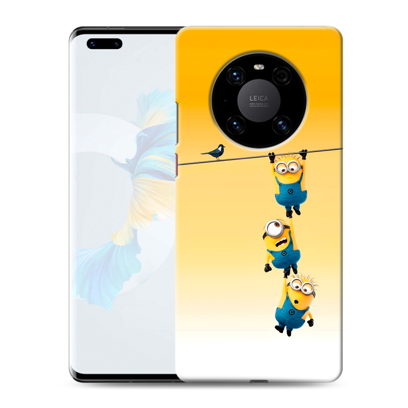 Силиконовый чехол на Huawei Mate 40 Pro с принтом Миньоны Силиконовый чехол на Huawei Mate 40 Pro с принтом Миньоны