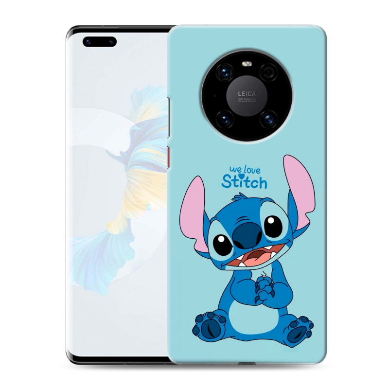 Силиконовый противоударный чехол на Huawei Mate 40 Pro с принтом Лило и Стич Силиконовый противоударный чехол на Huawei Mate 40 Pro с принтом Лило и Стич