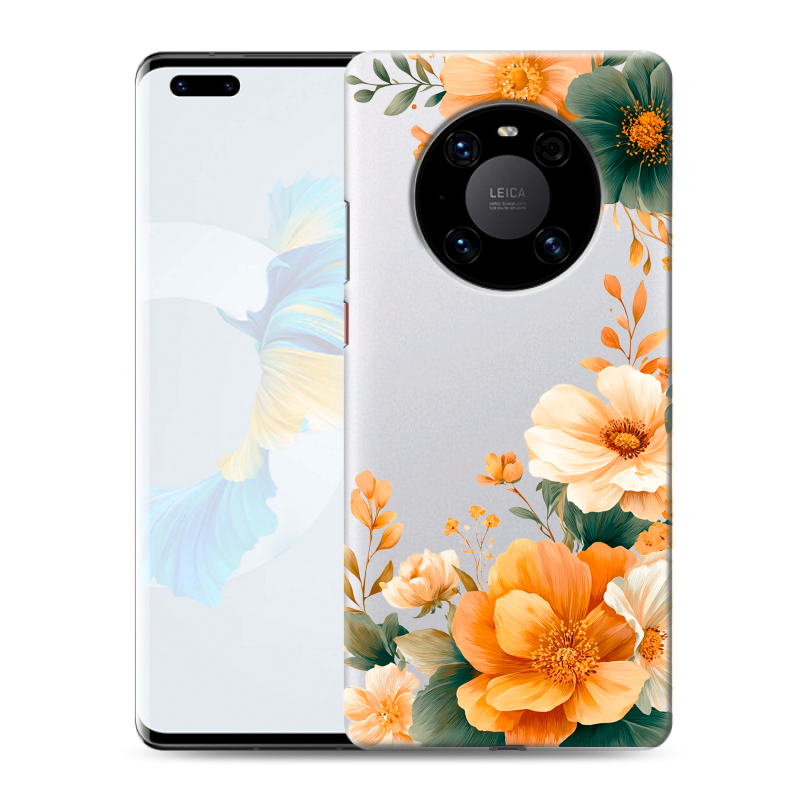 Пластиковый чехол на Huawei Mate 40 Pro с принтом Цветы принт Пластиковый чехол на Huawei Mate 40 Pro с принтом Цветы принт