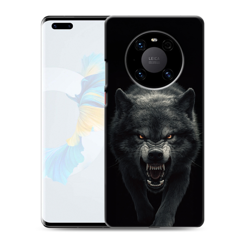 Силиконовый чехол на Huawei Mate 40 Pro с принтом Волк Силиконовый чехол на Huawei Mate 40 Pro с принтом Волк