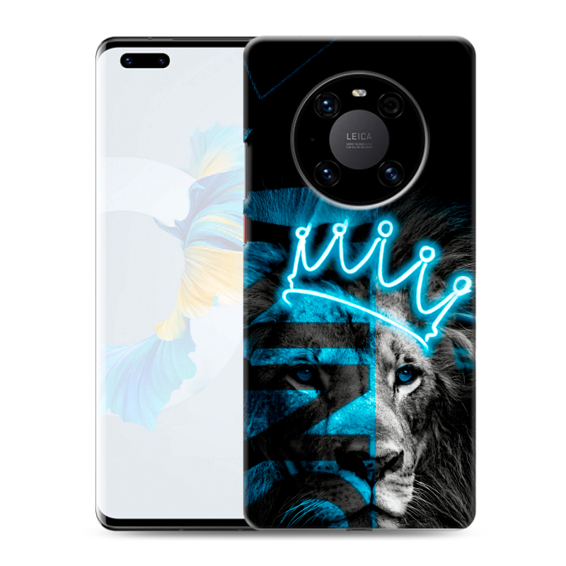 Пластиковый чехол на Huawei Mate 40 Pro с принтом Король лев Пластиковый чехол на Huawei Mate 40 Pro с принтом Король лев
