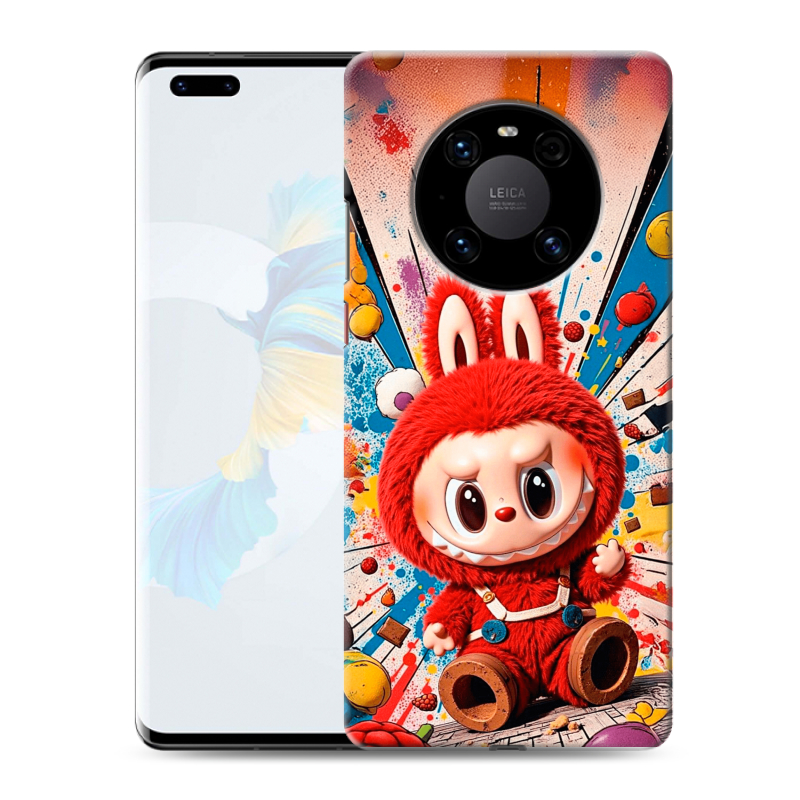 Силиконовый противоударный чехол на Huawei Mate 40 Pro с принтом Labubu Лабубу Силиконовый противоударный чехол на Huawei Mate 40 Pro с принтом Labubu Лабубу