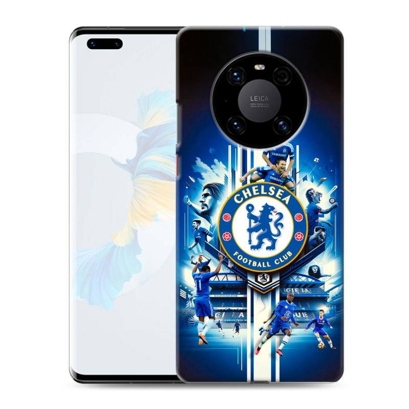 Силиконовый противоударный чехол на Huawei Mate 40 Pro с принтом Chelsea Челси Силиконовый противоударный чехол на Huawei Mate 40 Pro с принтом Chelsea Челси