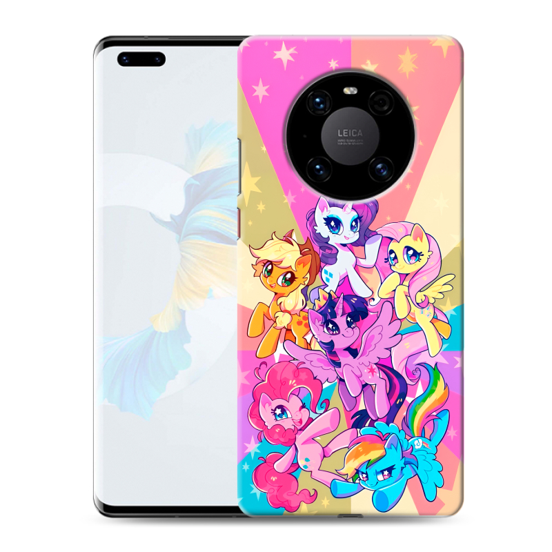 Пластиковый чехол на Huawei Mate 40 Pro с принтом My little pony Дружба чудо Пластиковый чехол на Huawei Mate 40 Pro с принтом My little pony Дружба чудо
