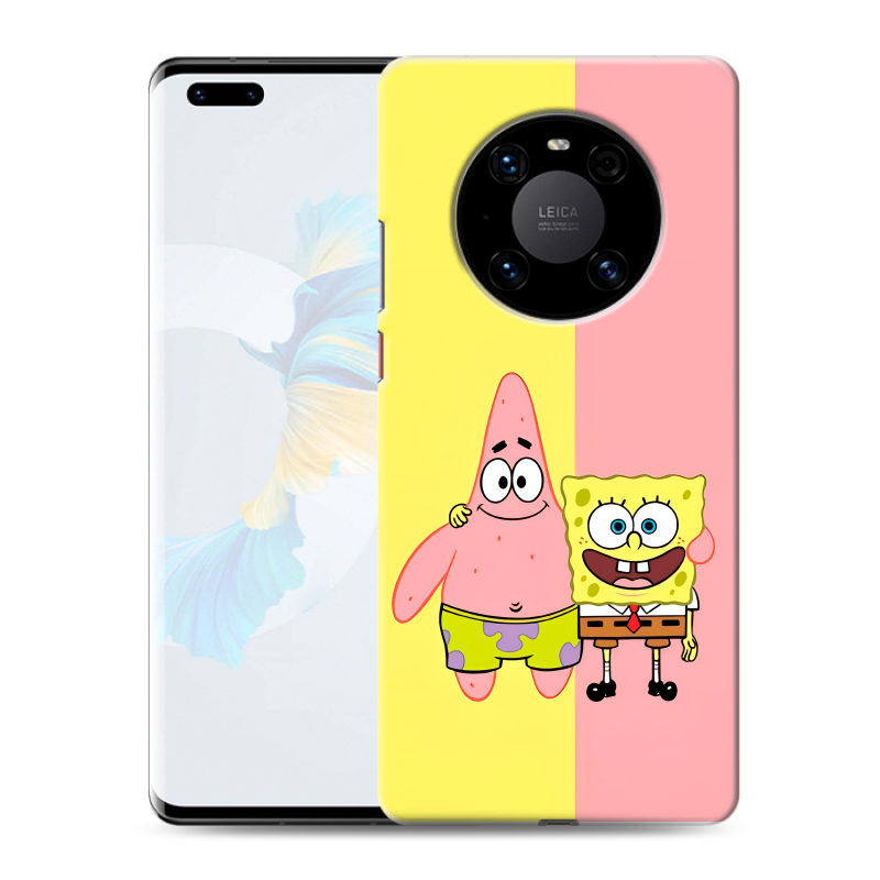 Пластиковый чехол на Huawei Mate 40 Pro с принтом Спанч боб Спанчбоб Пластиковый чехол на Huawei Mate 40 Pro с принтом Спанч боб Спанчбоб