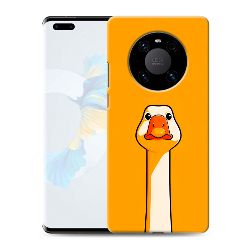Пластиковый чехол на Huawei Mate 40 Pro с принтом Смешная утка Пластиковый чехол на Huawei Mate 40 Pro с принтом Смешная утка