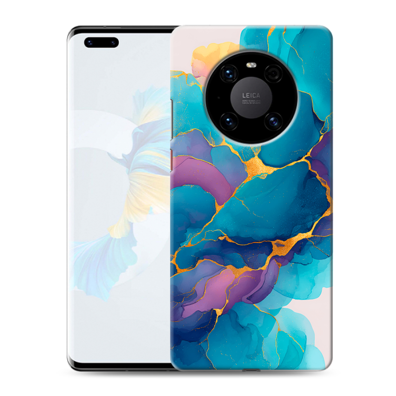 Пластиковый чехол на Huawei Mate 40 Pro с принтом Мрамор блестки Пластиковый чехол на Huawei Mate 40 Pro с принтом Мрамор блестки