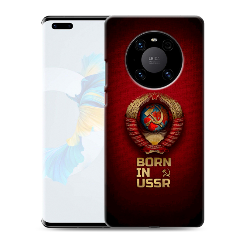 Силиконовый чехол на Huawei Mate 40 Pro с принтом Флаг Герб СССР Силиконовый чехол на Huawei Mate 40 Pro с принтом Флаг Герб СССР
