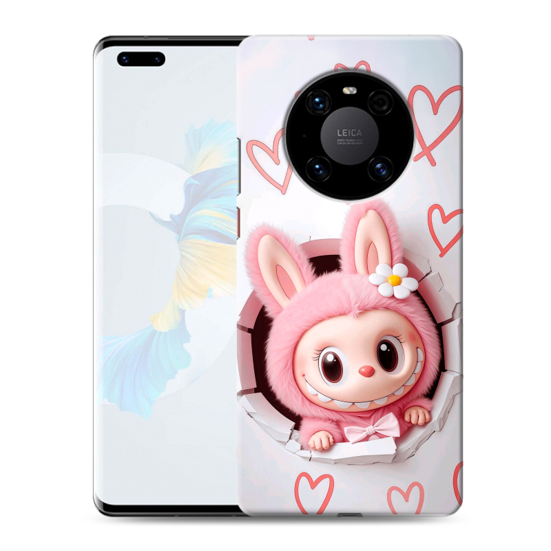 Силиконовый чехол на Huawei Mate 40 Pro с принтом Labubu Лабубу Силиконовый чехол на Huawei Mate 40 Pro с принтом Labubu Лабубу