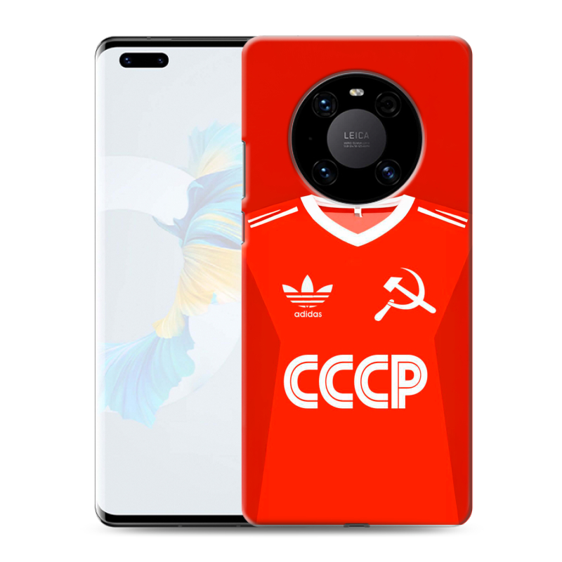 Пластиковый чехол на Huawei Mate 40 Pro с принтом Флаг Герб СССР Пластиковый чехол на Huawei Mate 40 Pro с принтом Флаг Герб СССР