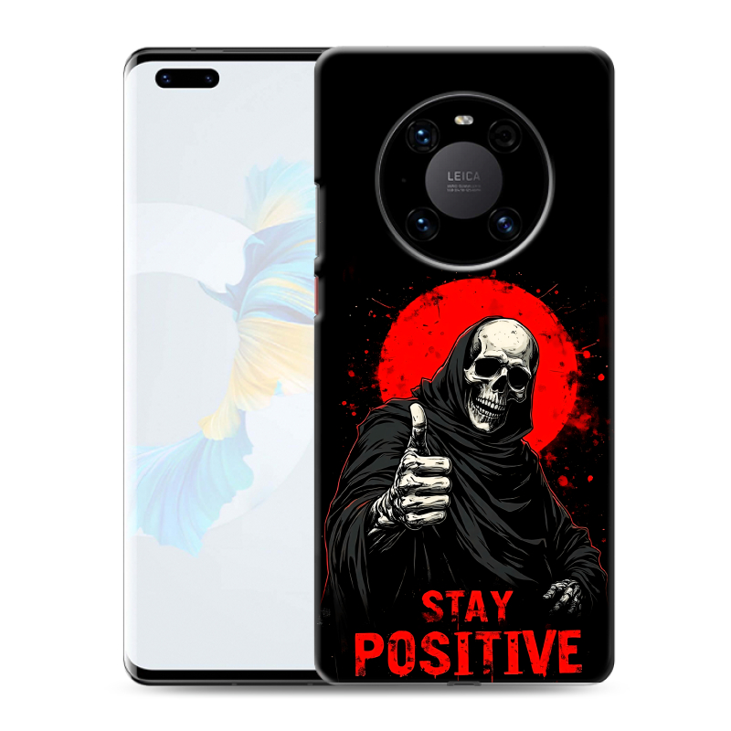 Силиконовый противоударный чехол на Huawei Mate 40 Pro с принтом смешной скелет Силиконовый противоударный чехол на Huawei Mate 40 Pro с принтом смешной скелет