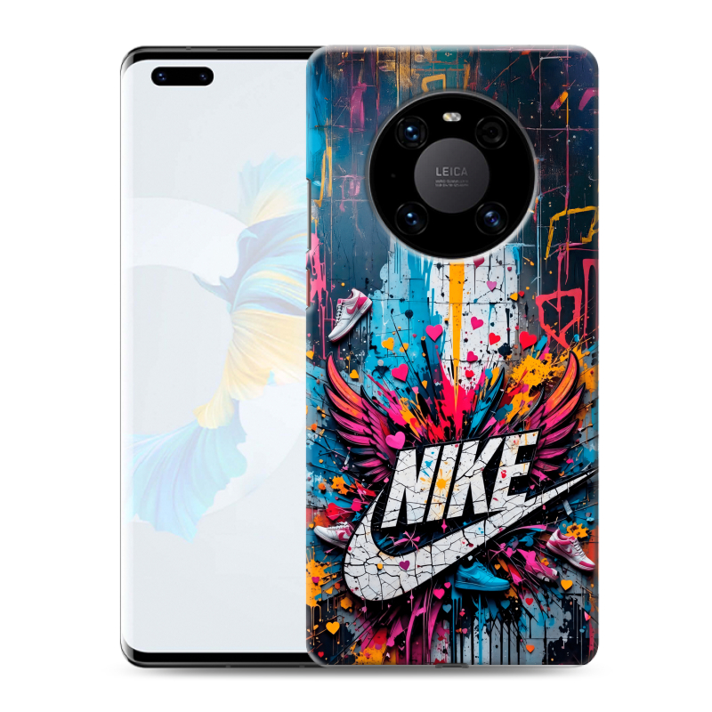 Силиконовый чехол на Huawei Mate 40 Pro с принтом Nike Найк Силиконовый чехол на Huawei Mate 40 Pro с принтом Nike Найк