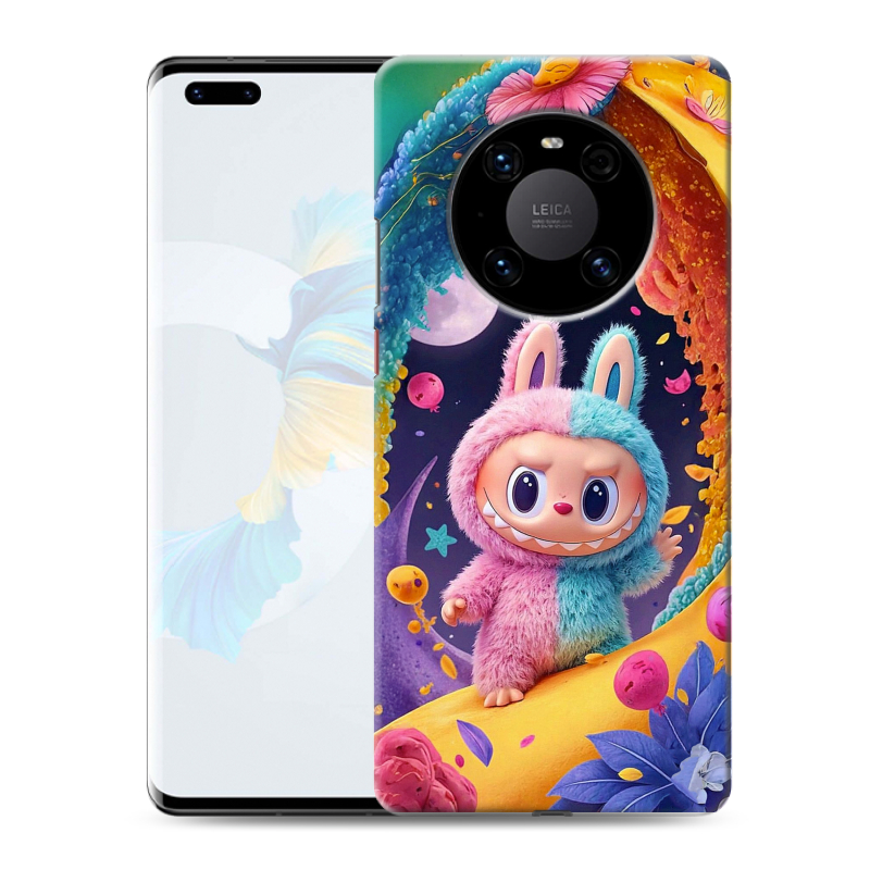 Силиконовый противоударный чехол на Huawei Mate 40 Pro с принтом Labubu Лабубу Силиконовый противоударный чехол на Huawei Mate 40 Pro с принтом Labubu Лабубу