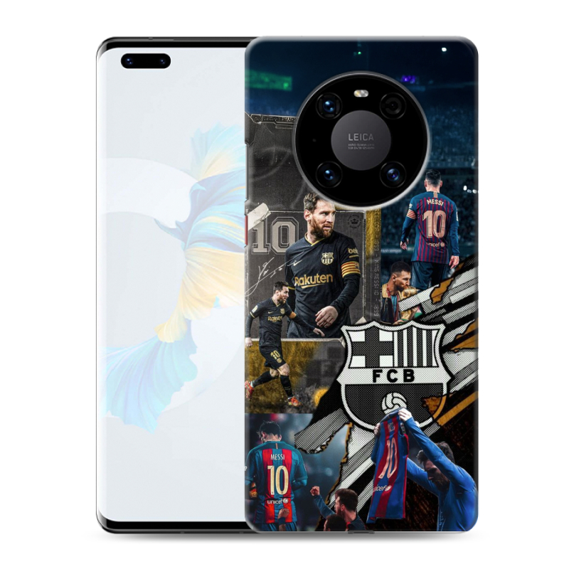 Силиконовый чехол на Huawei Mate 40 Pro с принтом Messi Barcelona Силиконовый чехол на Huawei Mate 40 Pro с принтом Messi Barcelona