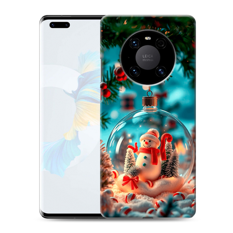 Силиконовый противоударный чехол на Huawei Mate 40 Pro с принтом Новый год Силиконовый противоударный чехол на Huawei Mate 40 Pro с принтом Новый год