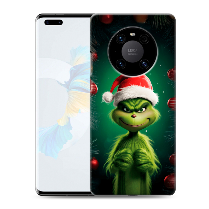 Силиконовый чехол на Huawei Mate 40 Pro с принтом Гринч Новый год Рождество Силиконовый чехол на Huawei Mate 40 Pro с принтом Гринч Новый год Рождество