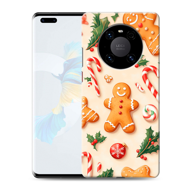 Силиконовый противоударный чехол на Huawei Mate 40 Pro с принтом Новый год Силиконовый противоударный чехол на Huawei Mate 40 Pro с принтом Новый год