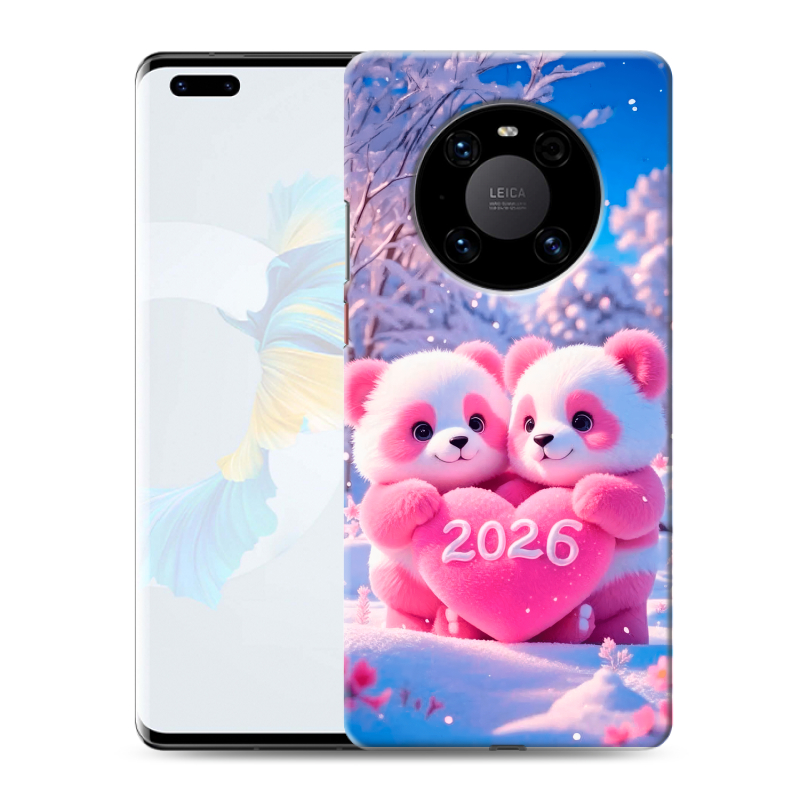 Силиконовый противоударный чехол на Huawei Mate 40 Pro с принтом Новый год Силиконовый противоударный чехол на Huawei Mate 40 Pro с принтом Новый год