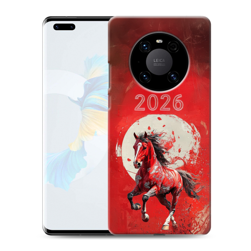 Силиконовый противоударный чехол на Huawei Mate 40 Pro с принтом Новый год Силиконовый противоударный чехол на Huawei Mate 40 Pro с принтом Новый год