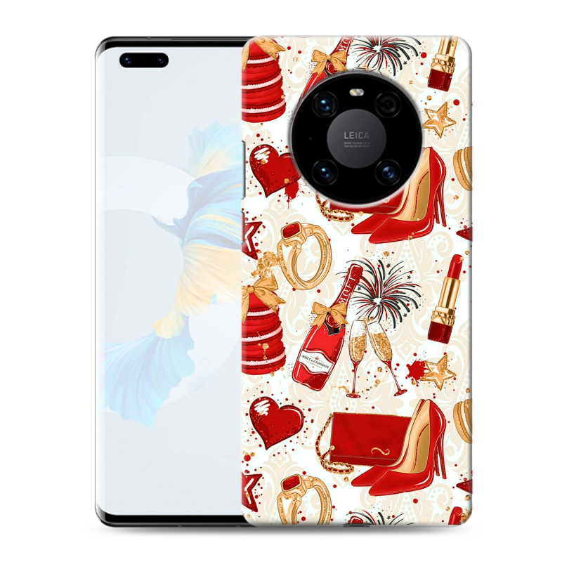 Силиконовый чехол на Huawei Mate 40 Pro с принтом Новый год Силиконовый чехол на Huawei Mate 40 Pro с принтом Новый год