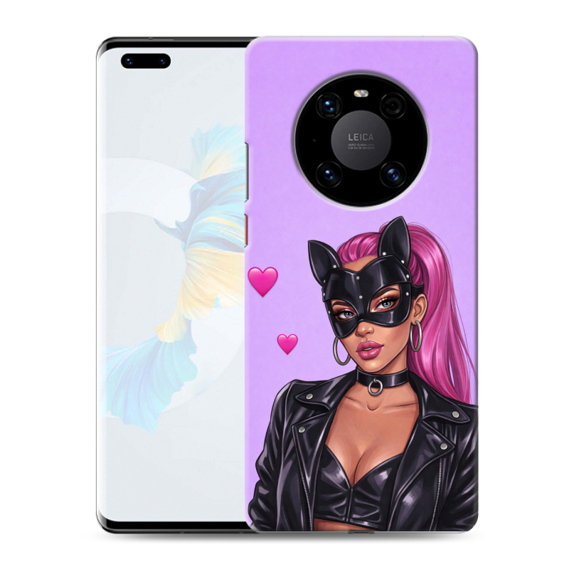 Пластиковый чехол на Huawei Mate 40 Pro с принтом женский Пластиковый чехол на Huawei Mate 40 Pro с принтом женский