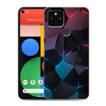 Силиконовый чехол на Google Pixel 5 с принтом Геометрия неона Силиконовый чехол на Google Pixel 5 с принтом Геометрия неона