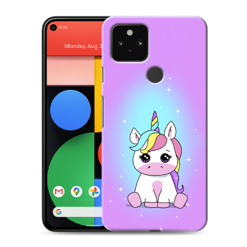 Силиконовый чехол на Google Pixel 5 с принтом Единорог Силиконовый чехол на Google Pixel 5 с принтом Единорог