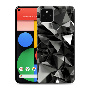 Силиконовый чехол на Google Pixel 5 с принтом Черные кристаллы Силиконовый чехол на Google Pixel 5 с принтом Черные кристаллы