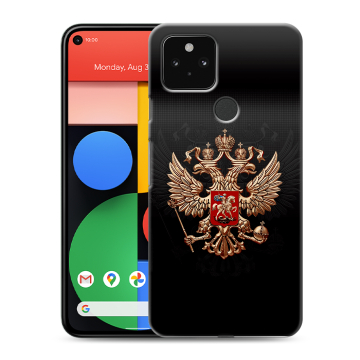 Силиконовый чехол на Google Pixel 5 с принтом Герб России Силиконовый чехол на Google Pixel 5 с принтом Герб России