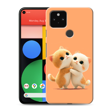 Силиконовый чехол на Google Pixel 5 с принтом Милые котики Силиконовый чехол на Google Pixel 5 с принтом Милые котики