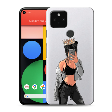 Силиконовый чехол на Google Pixel 5 с принтом Женские принты Силиконовый чехол на Google Pixel 5 с принтом Женские принты