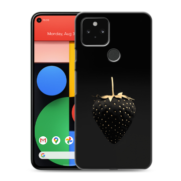 Силиконовый чехол на Google Pixel 5 с принтом Черная клубника Силиконовый чехол на Google Pixel 5 с принтом Черная клубника
