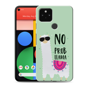 Силиконовый чехол на Google Pixel 5 с принтом Лама Силиконовый чехол на Google Pixel 5 с принтом Лама
