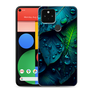 Силиконовый чехол на Google Pixel 5 с принтом Листья Силиконовый чехол на Google Pixel 5 с принтом Листья