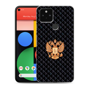 Силиконовый чехол на Google Pixel 5 с принтом Герб России принт