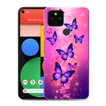 Силиконовый чехол на Google Pixel 5 с принтом Бабочки