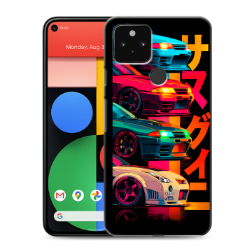Силиконовый чехол на Google Pixel 5 с принтом Гоночные машины