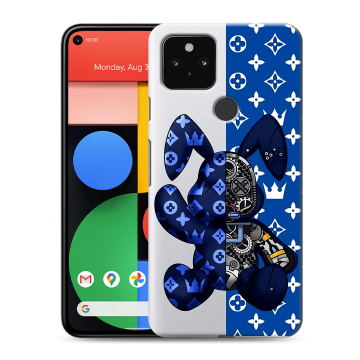 Силиконовый чехол на Google Pixel 5 с принтом Луи робот