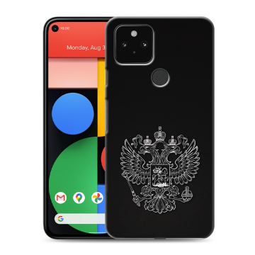 Силиконовый чехол на Google Pixel 5 с принтом Герб России Силиконовый чехол на Google Pixel 5 с принтом Герб России