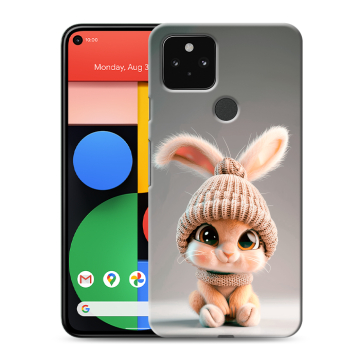 Силиконовый чехол на Google Pixel 5 с принтом Кролик Силиконовый чехол на Google Pixel 5 с принтом Кролик