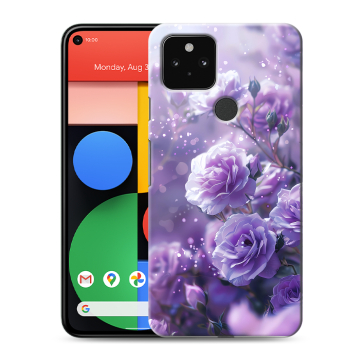 Силиконовый чехол на Google Pixel 5 с принтом Розы цветы Силиконовый чехол на Google Pixel 5 с принтом Розы цветы