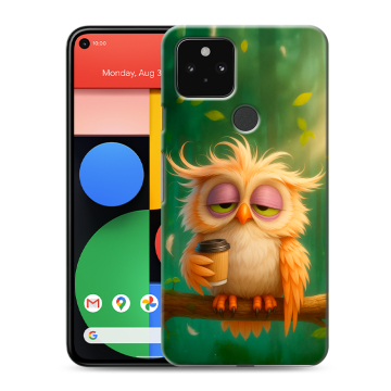 Силиконовый чехол на Google Pixel 5 с принтом сова
