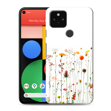Силиконовый чехол на Google Pixel 5 с принтом цветы