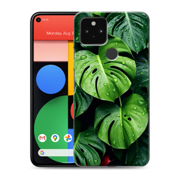 Силиконовый чехол на Google Pixel 5 с принтом Листья