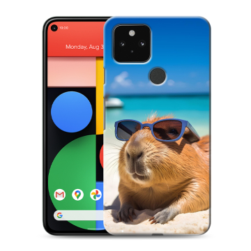 Силиконовый чехол на Google Pixel 5 с принтом Капибара