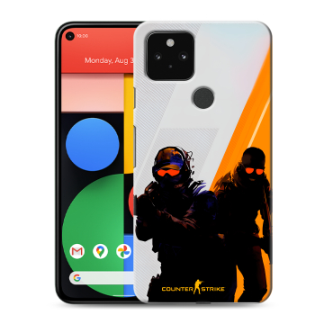 Силиконовый чехол на Google Pixel 5 с принтом Контер страйк Counter strike Силиконовый чехол на Google Pixel 5 с принтом Контер страйк Counter strike