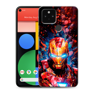 Силиконовый чехол на Google Pixel 5 с принтом Железный человек Ironman