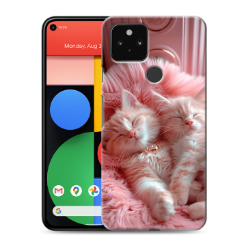 Силиконовый чехол на Google Pixel 5 с принтом котята котики Силиконовый чехол на Google Pixel 5 с принтом котята котики